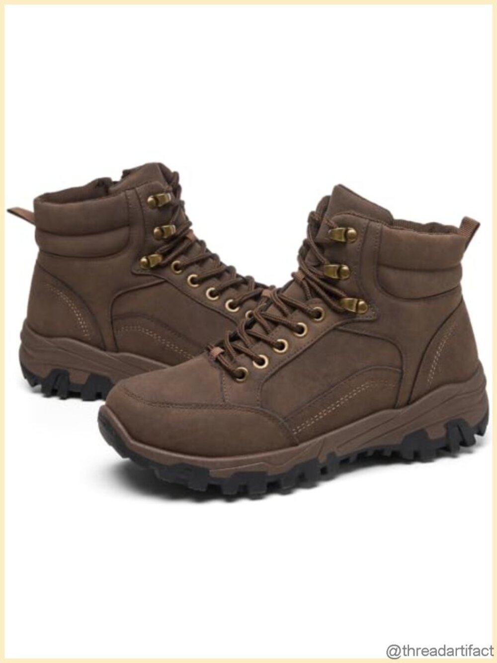 Combat Ankle Boots Faux Leather Lug Sole Side Zipper Women's Booties